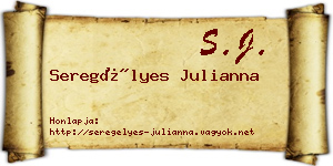 Seregélyes Julianna névjegykártya